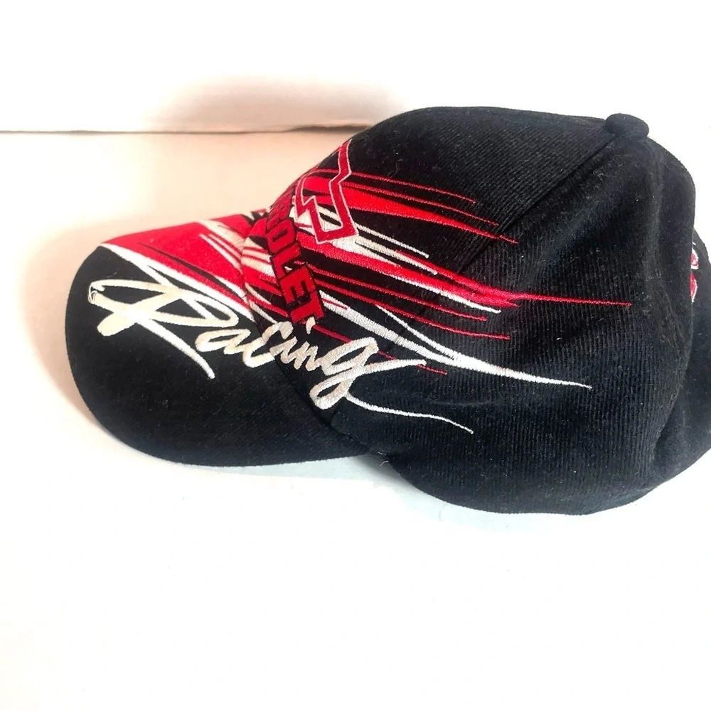 Chevrolet Racing Embroidered Black Red Adjustable Baseball Cap Hat